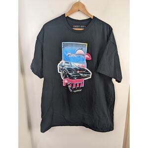 Knight Rider T-shirt Men's 2XL Black Pink Shirt XXL 2x Loot Wear Lootwear